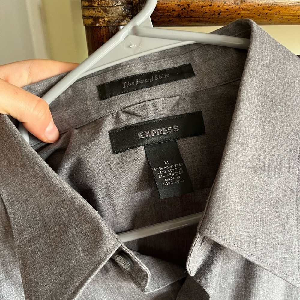 Express Charcoal Button-Up Shirt